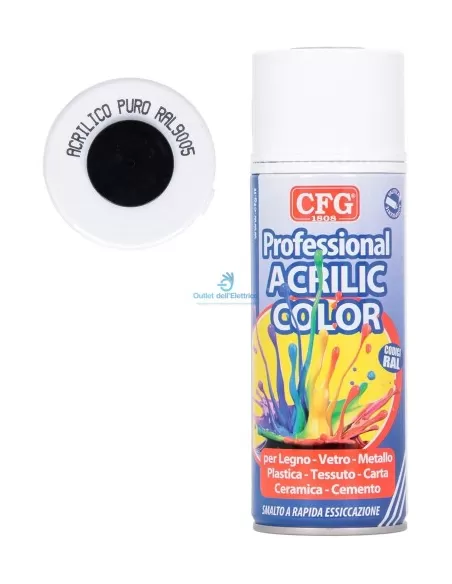 Cfg SP9005 Esmalte acrílico negro brillo ral 9005/400